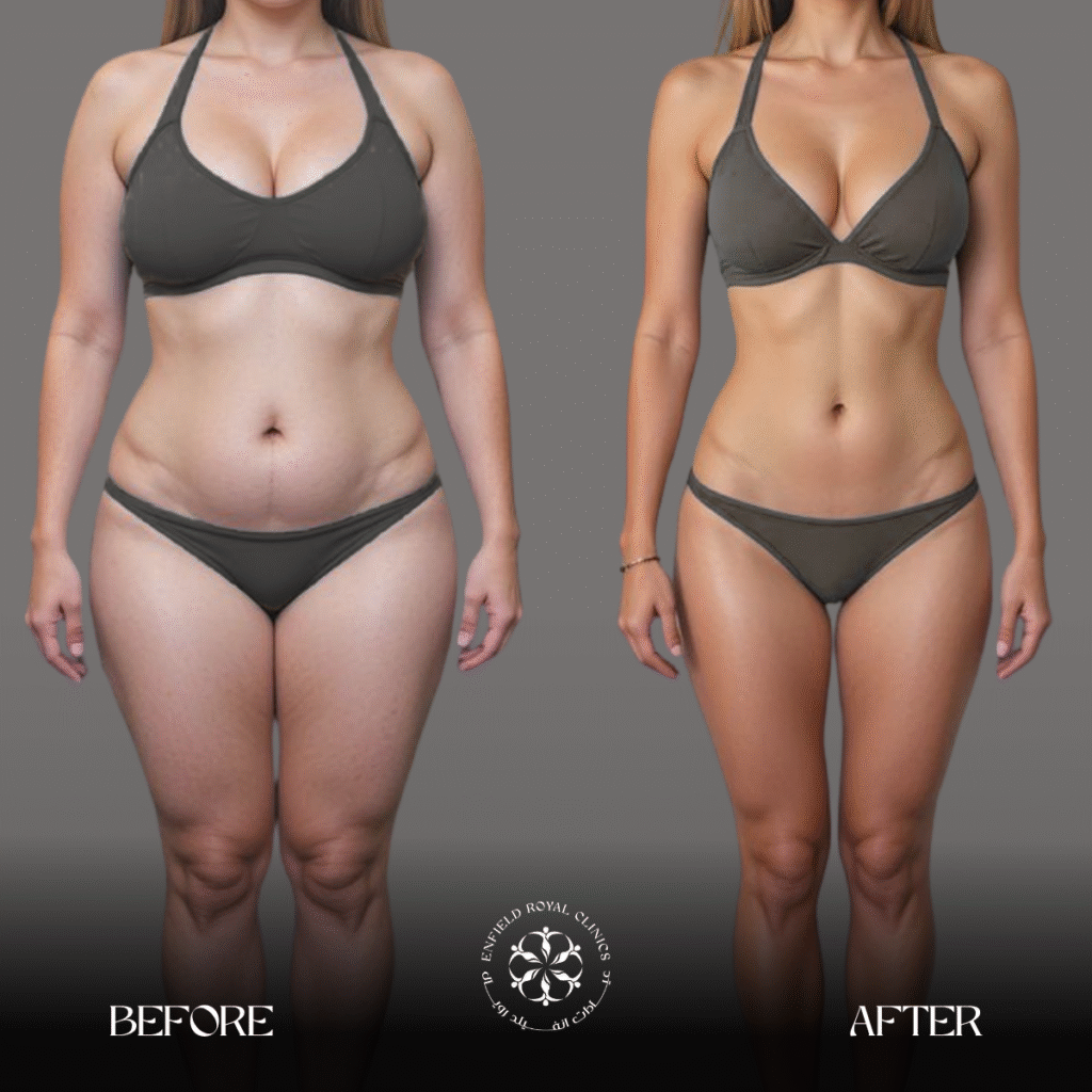 Liposuction in Riyadh 2 tummy liposuction before and after