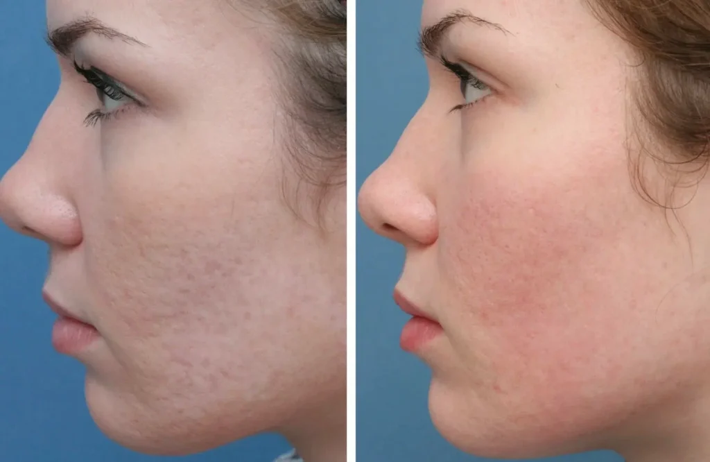 Chemical Peels in Riyadh 3 Chemical Peel for Large Pores Before and After