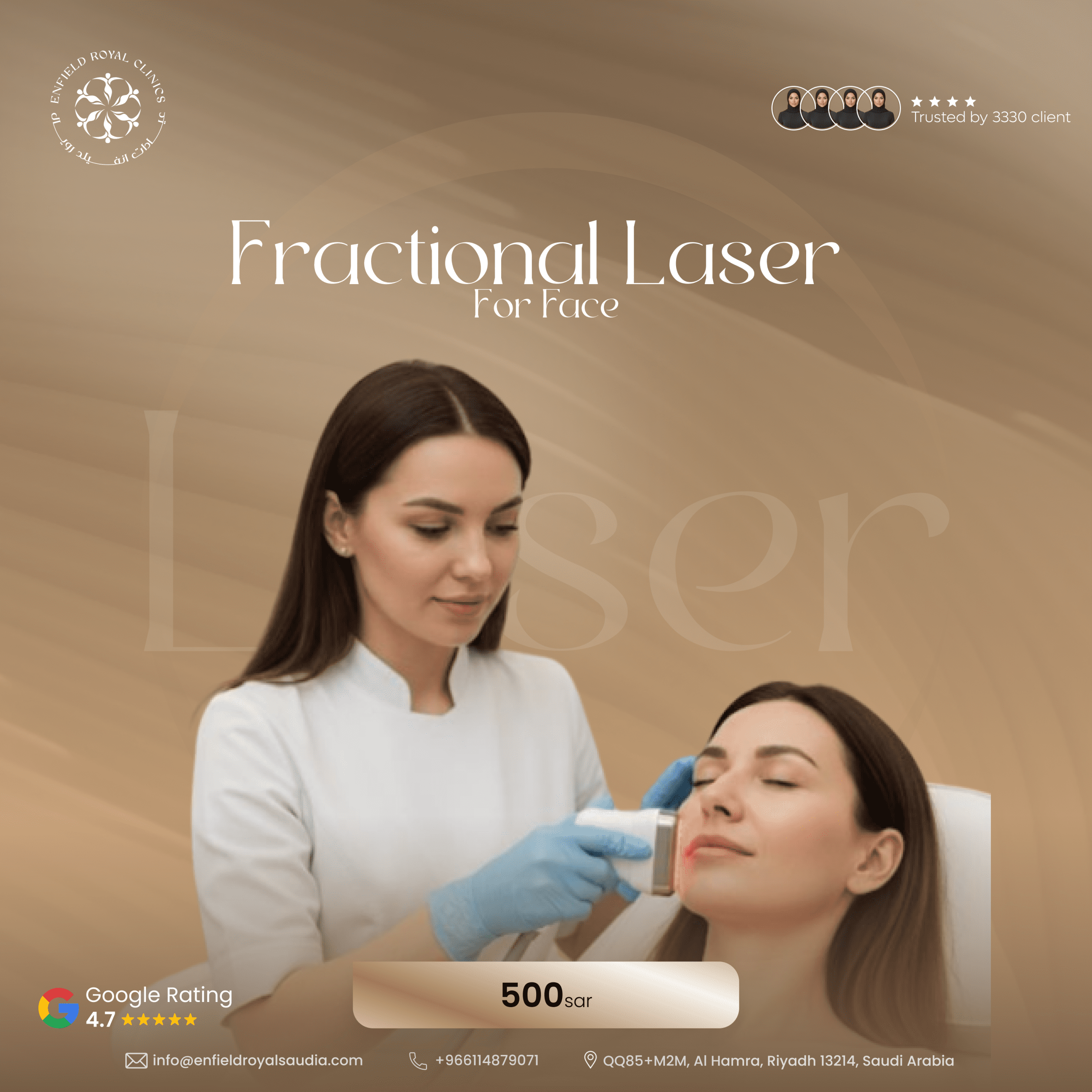 Fractional Laser for face scaled